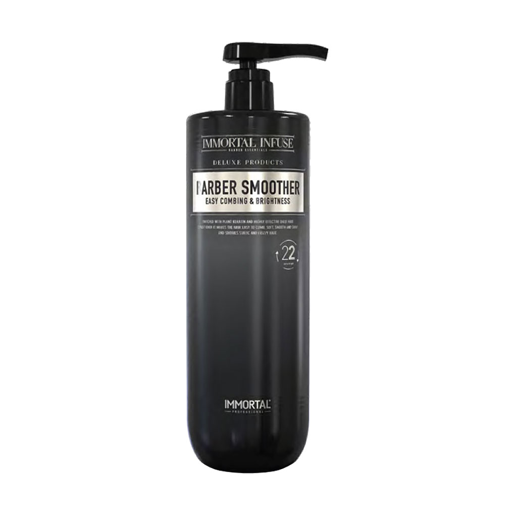 Чоловічий відновлювальний крем-кондиціонер Immortal NYC Infuse Barber Smoother з дозатором, 1 л