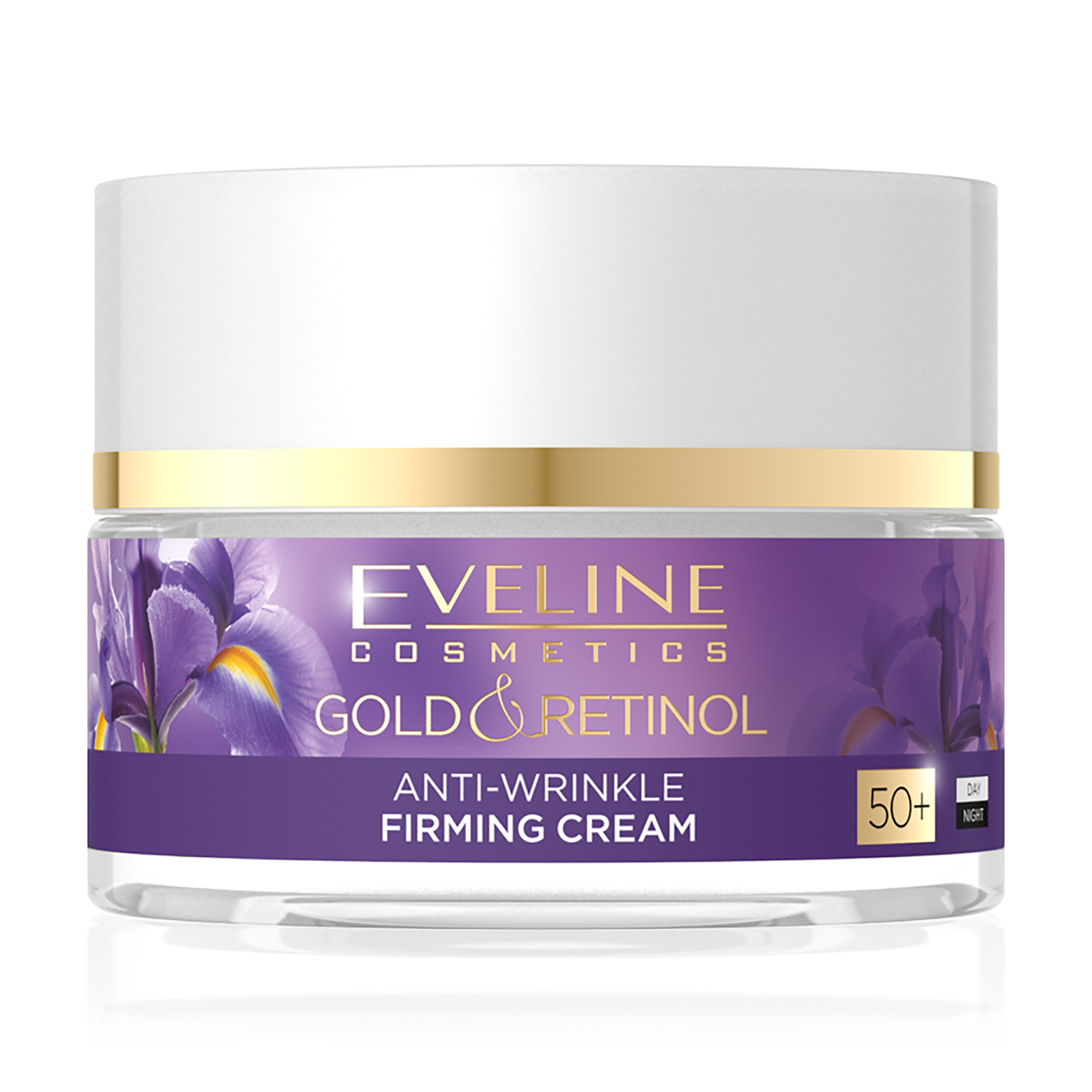 Відновлювальний зміцнювальний крем-ліфтинг для обличчя Eveline Cosmetics Gold &amp; Retinol 50+, 50 мл